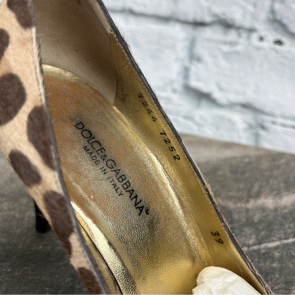 True Vintage Dolce & Gabbana Calf Hair Pointed Heel Pumps Stilettos 39 - 8.5 US - Picture 6 of 6